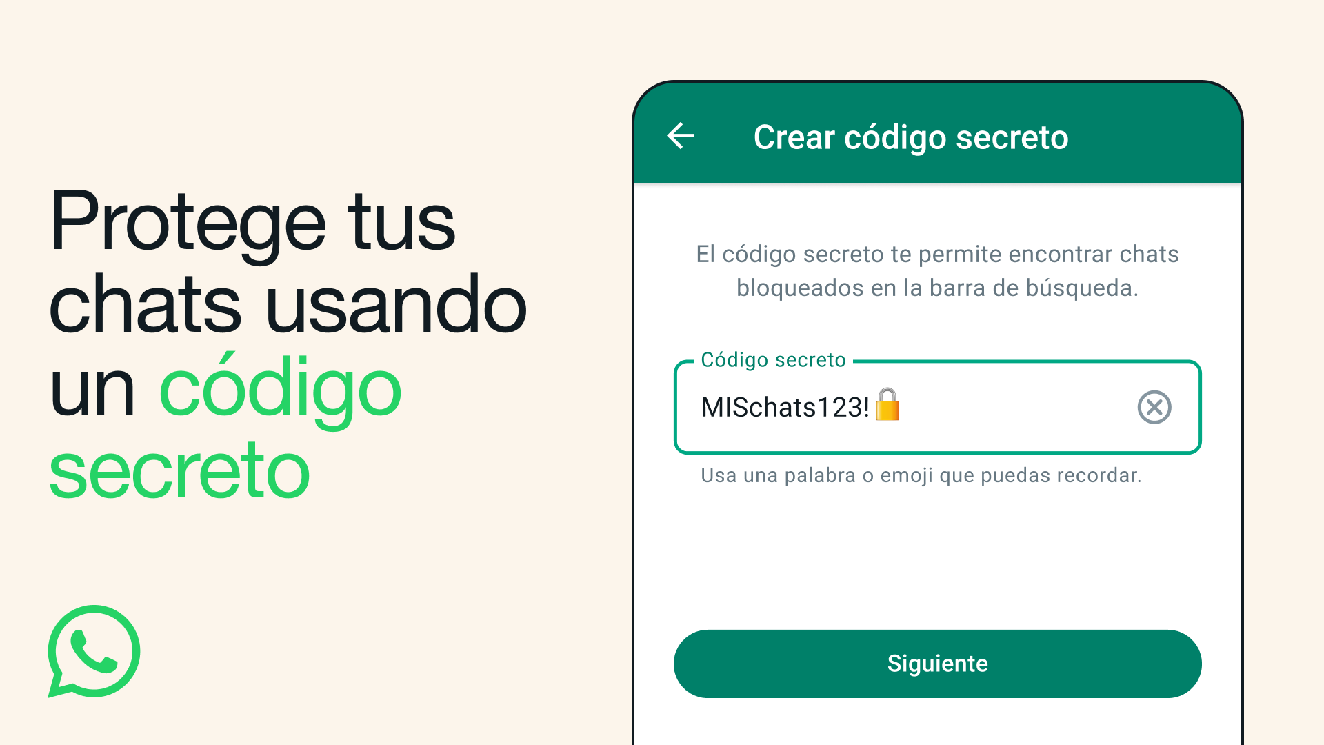 WhatsApp lanza Código Secreto.