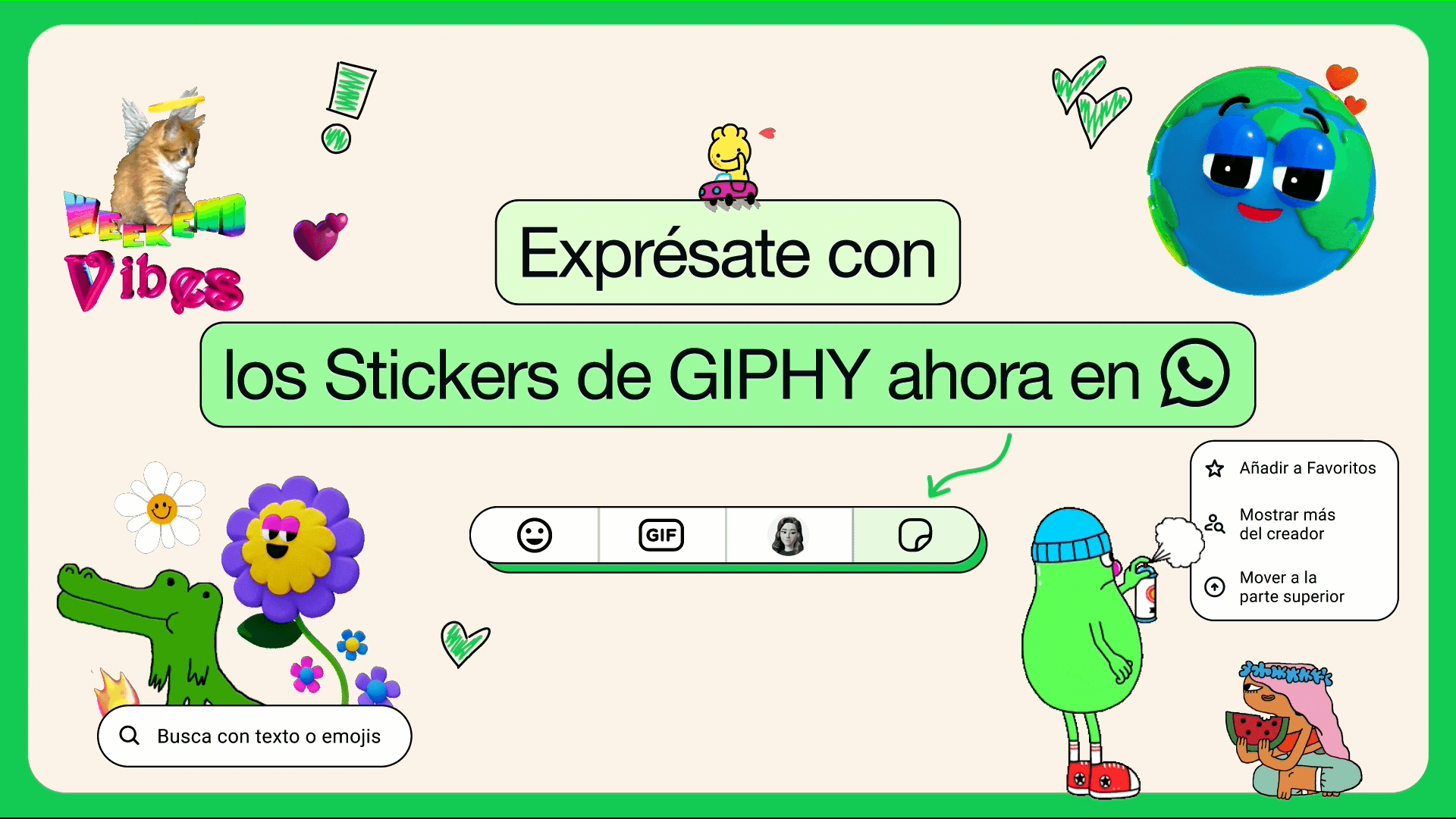 Funciones de WhatsApp para stickers