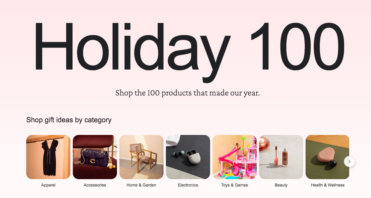 Google Holiday 100.