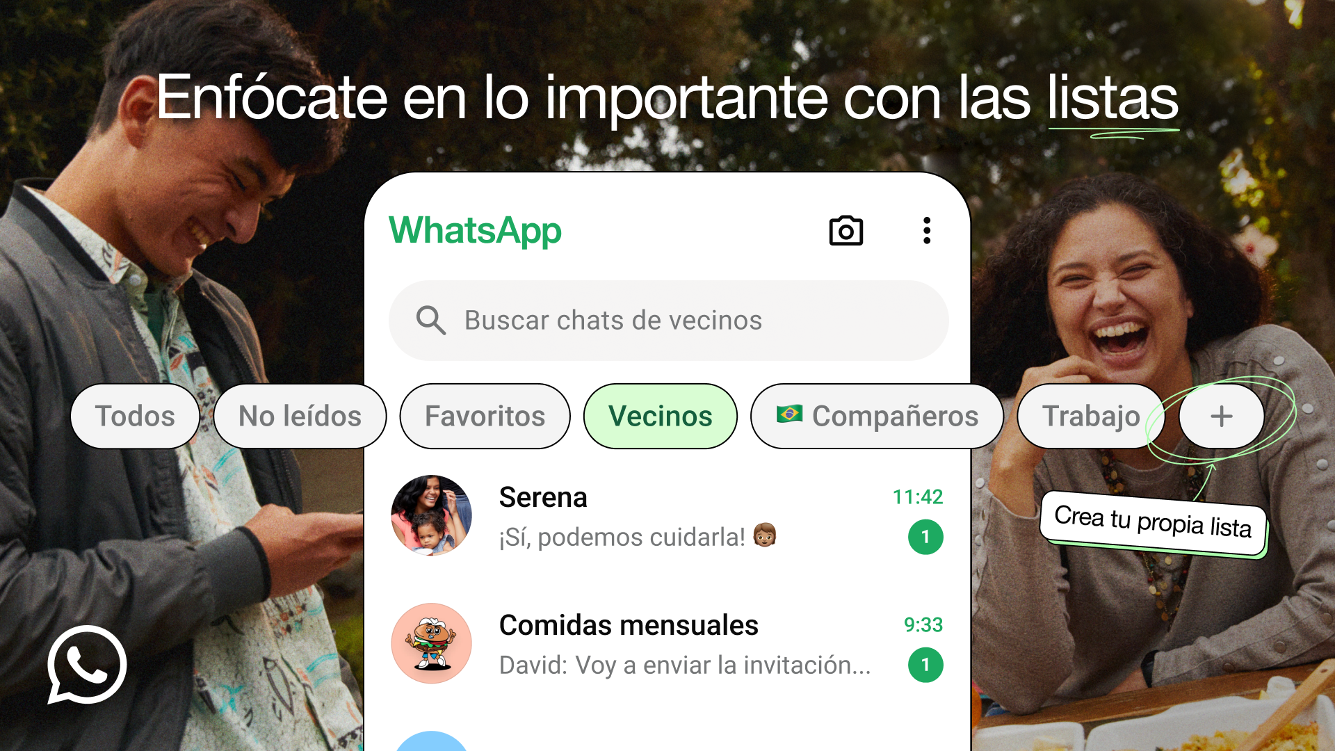 Nueva función de listas en WhatsApp